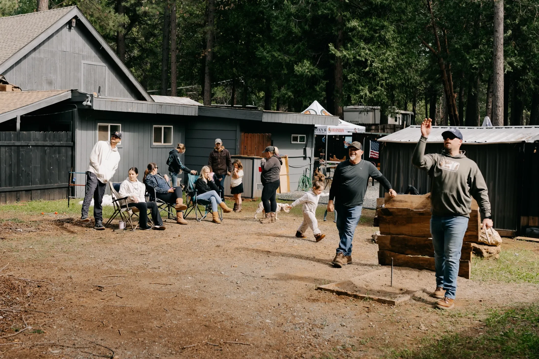 Guests enjoying outdoor games