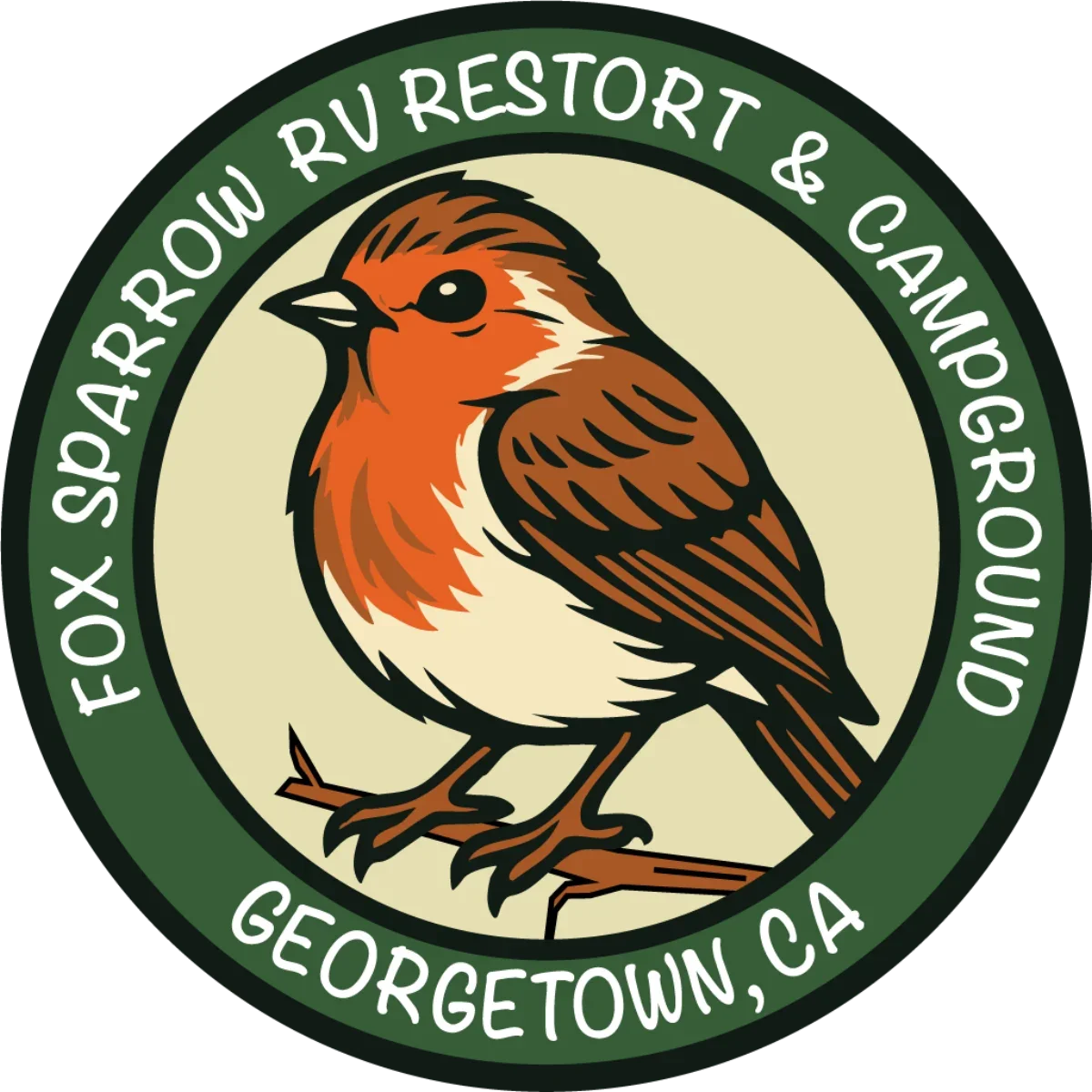 Fox Sparrow RV Resort and Campground bird logo