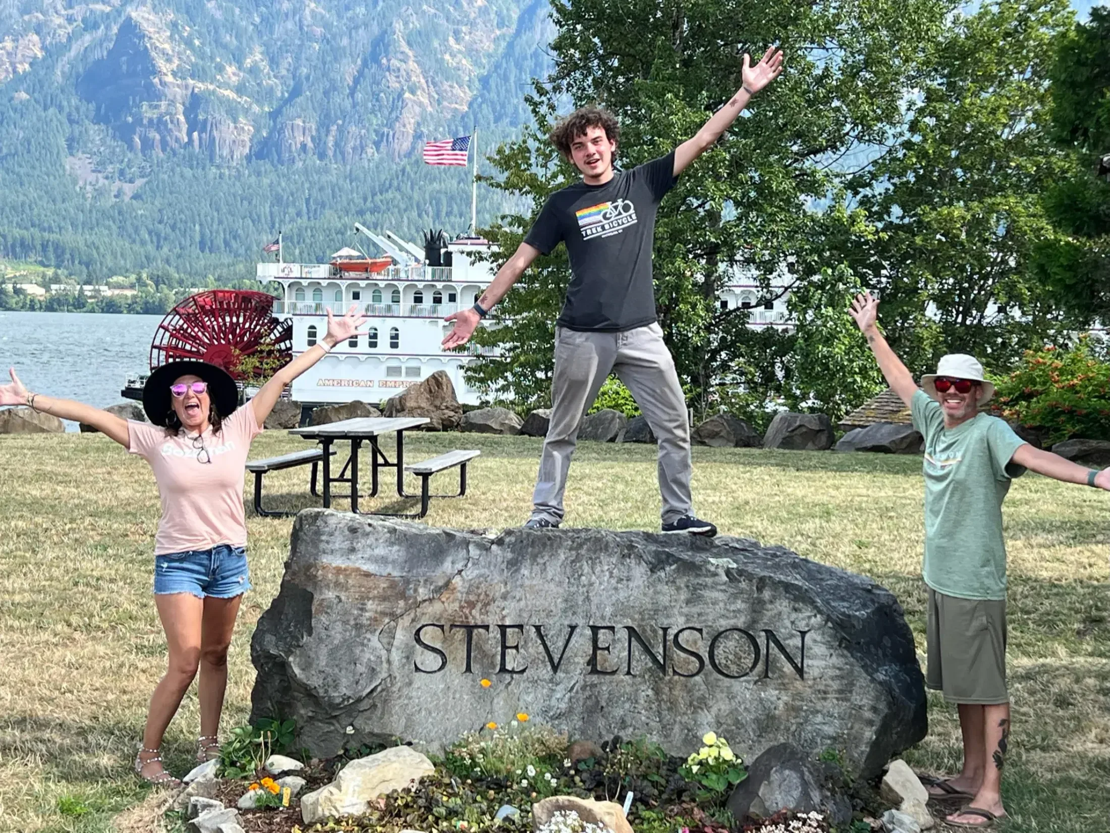 The Stevenson family together