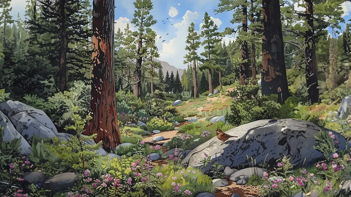 Mountain forest and water near Georgetown