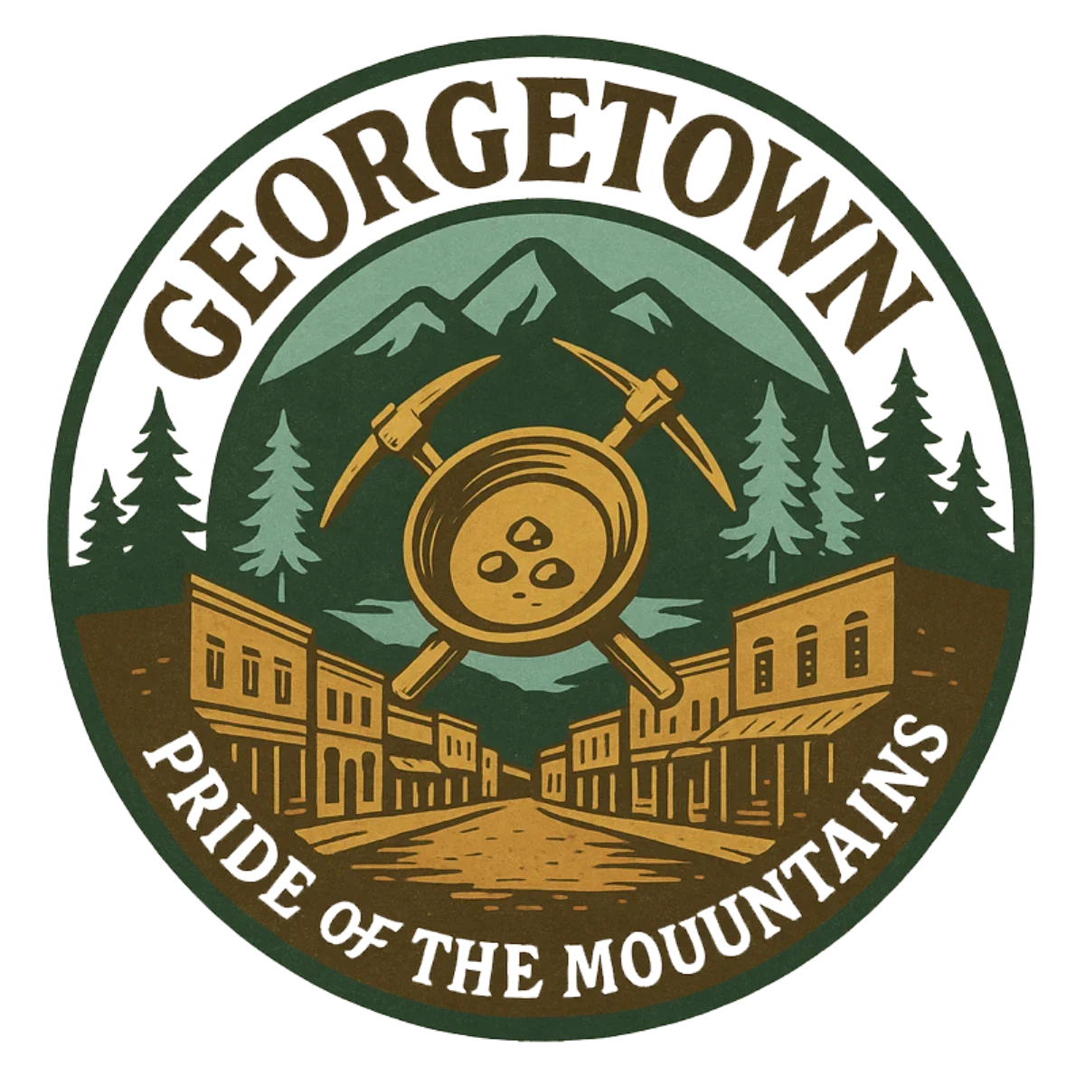 Georgetown Pride of the Mountains merchandise design