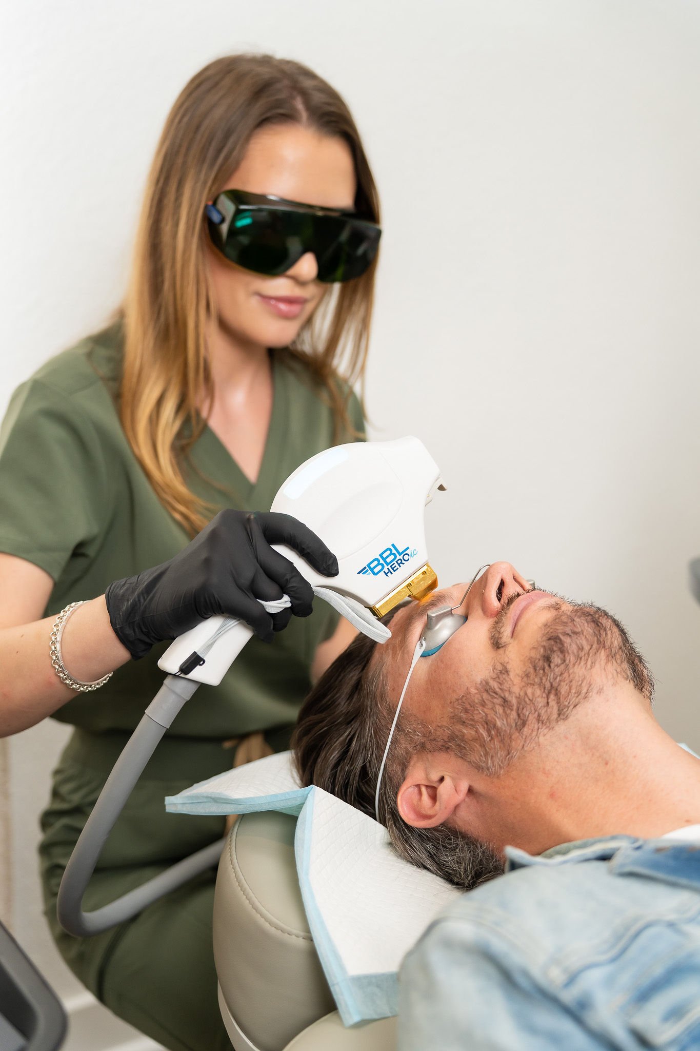 Isabel, NP, in the laser treatment room at Glowtox Aesthetics in Solana Beach