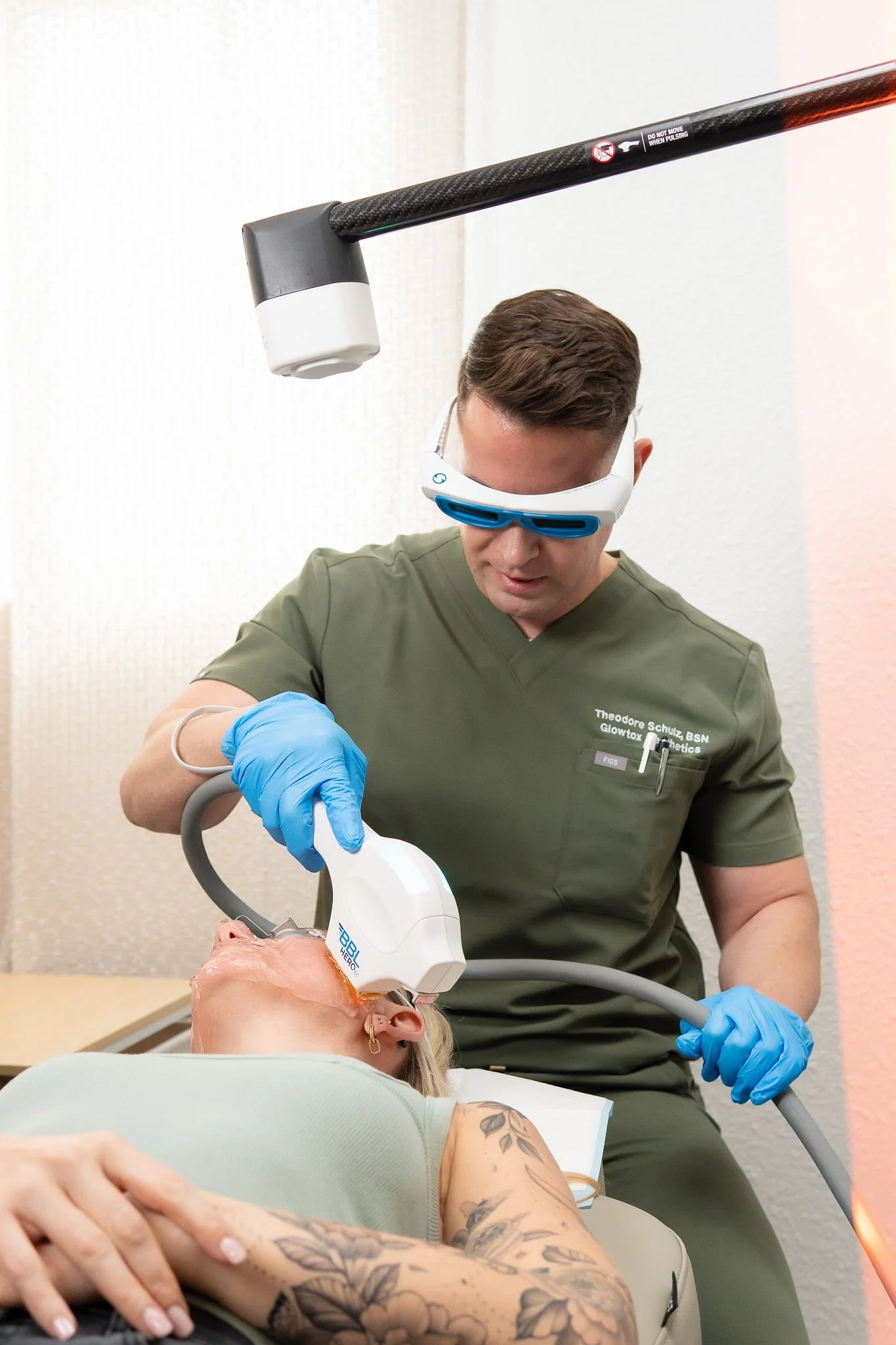 BBL HEROic light treatment with Teddy, RN, at Glowtox Aesthetics in Solana Beach