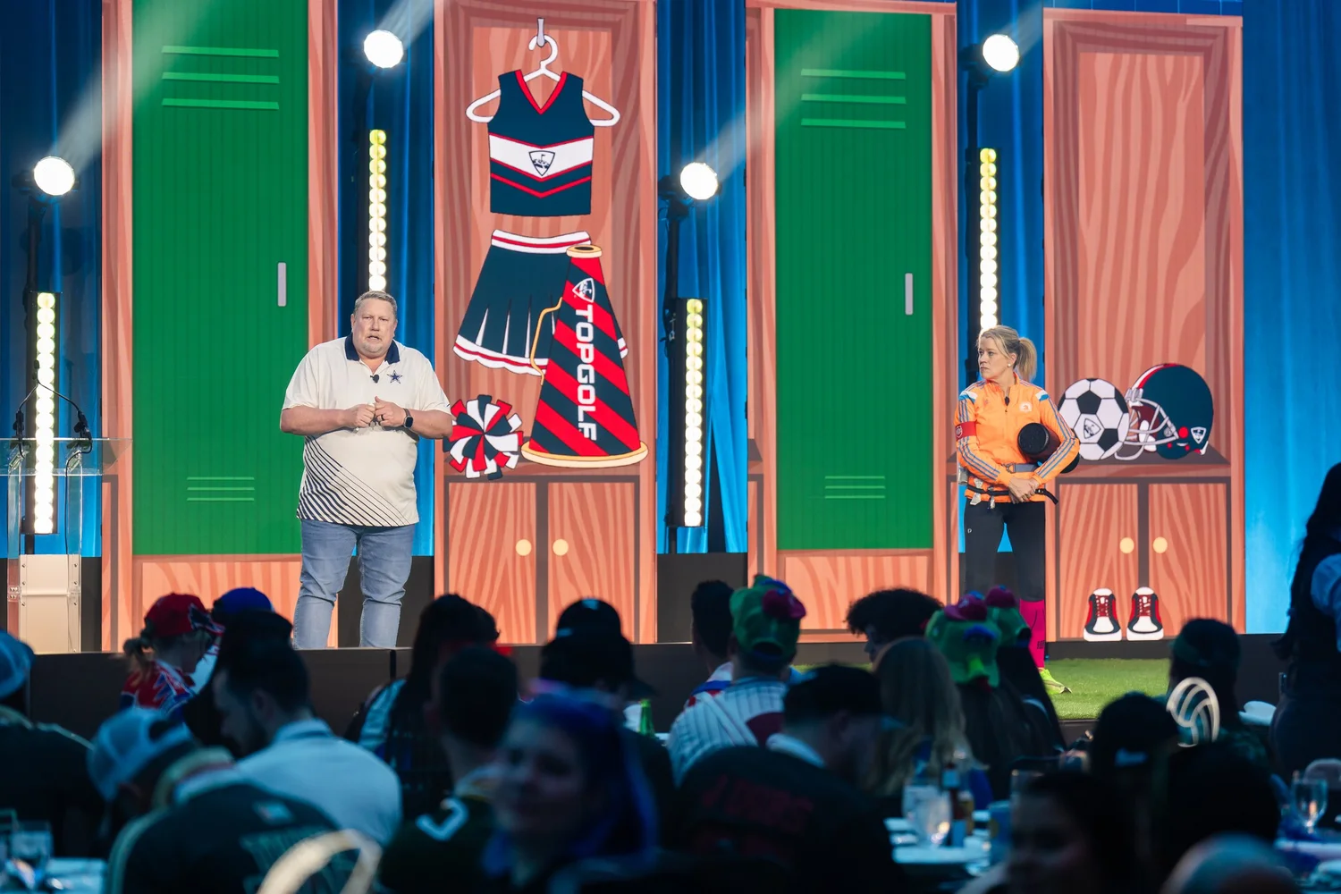 Closing presenters at Topgolf Maker 2026, photographed by Uptown Media