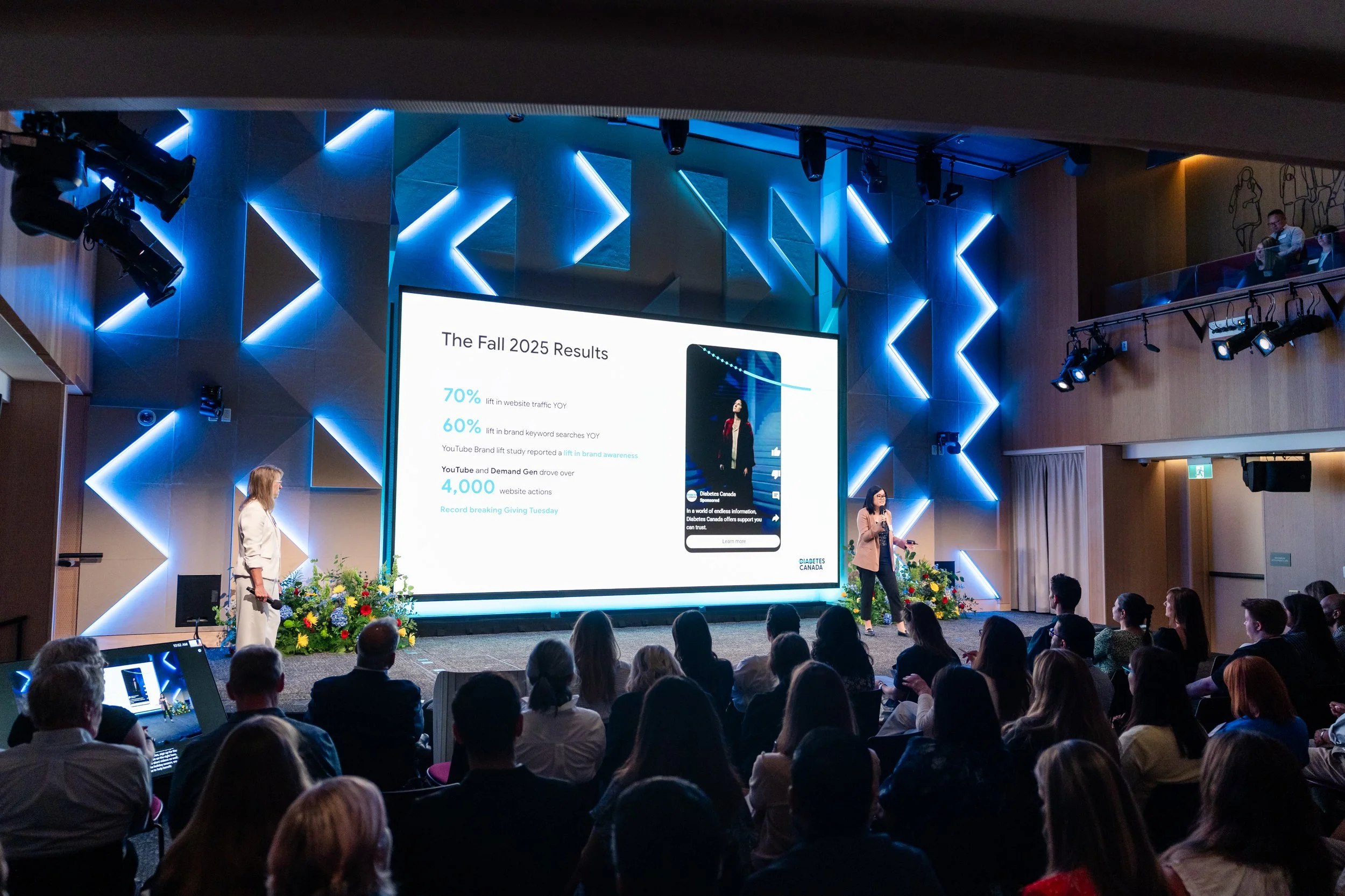 Technology presentation on the conference main stage