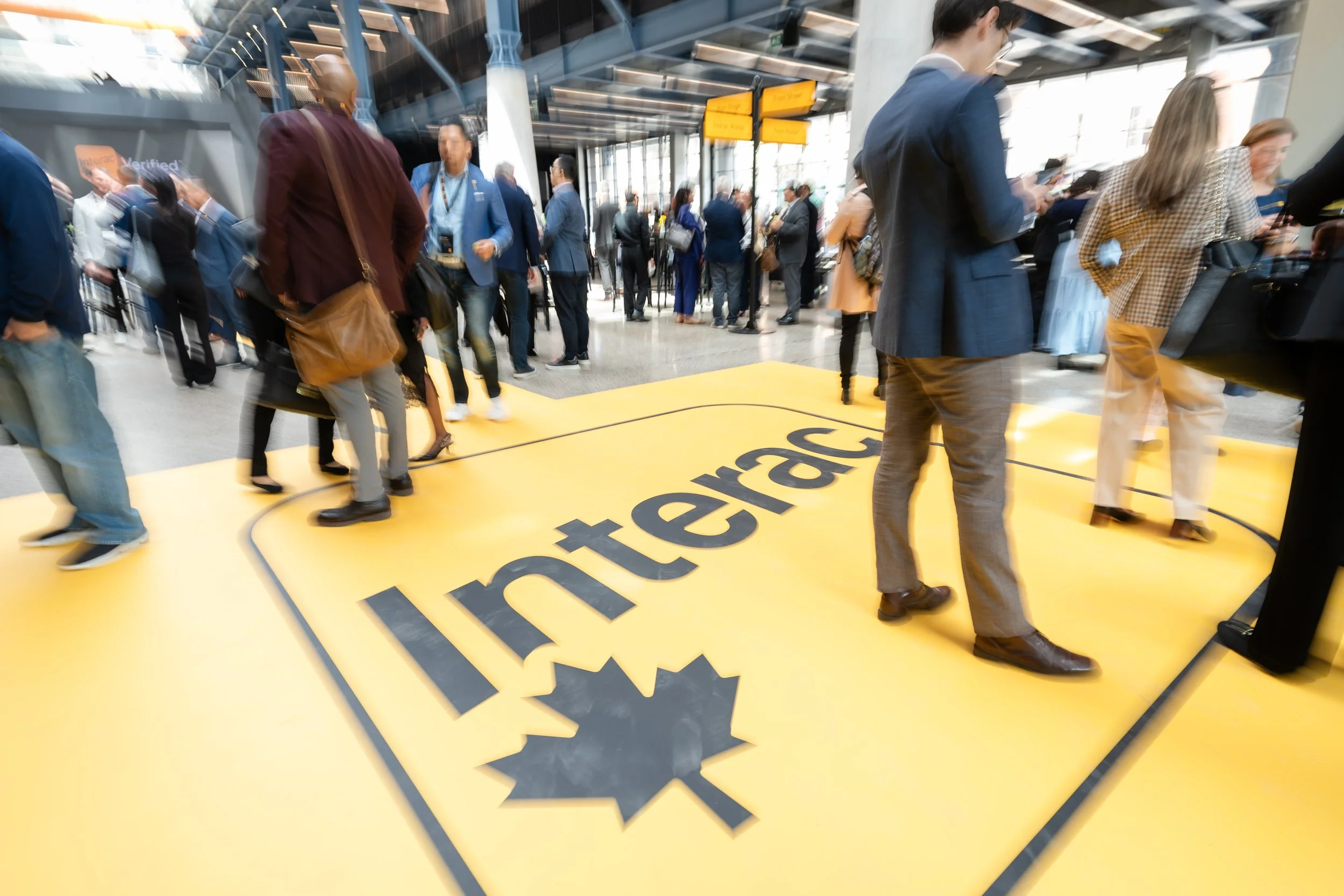 Interac brand experience event photography — atmospheric event frame