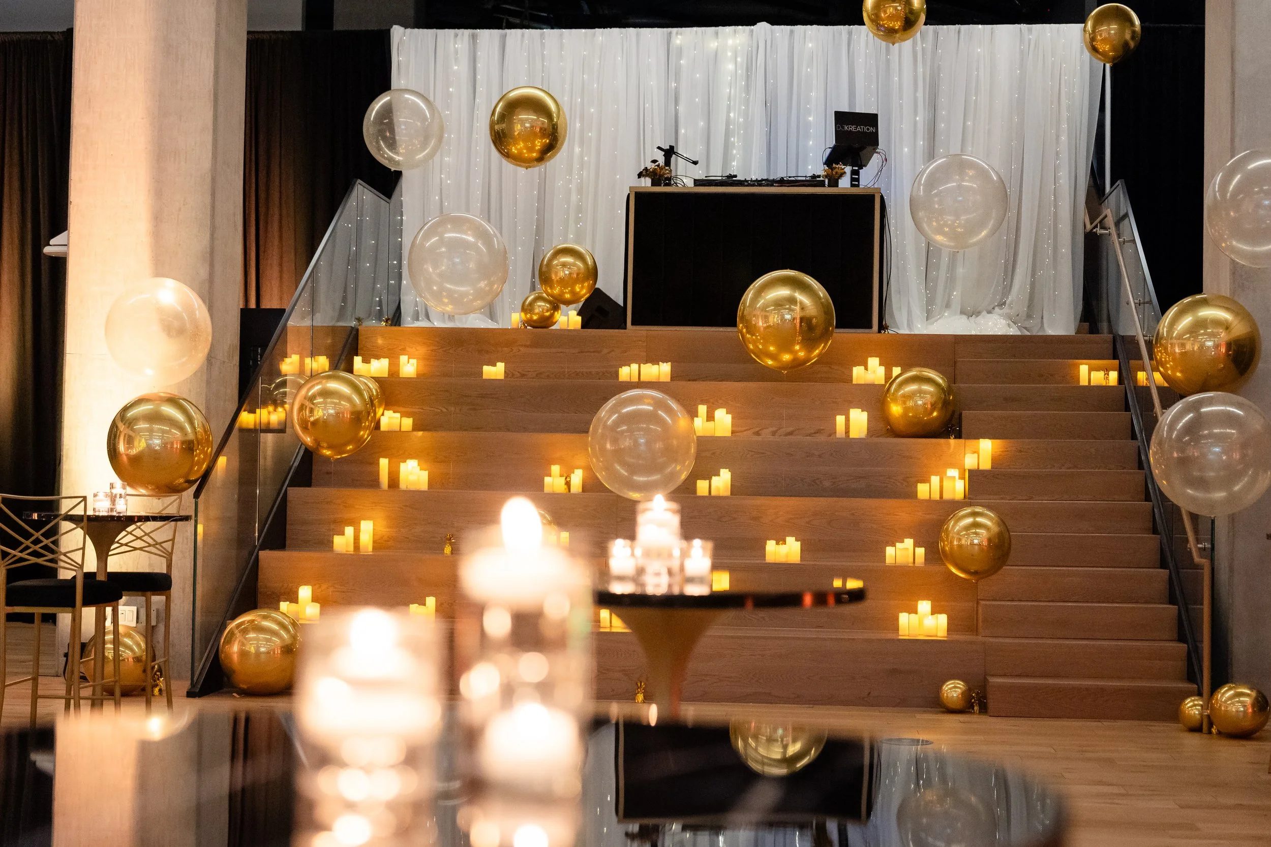 champagne toast moment at a corporate holiday gala