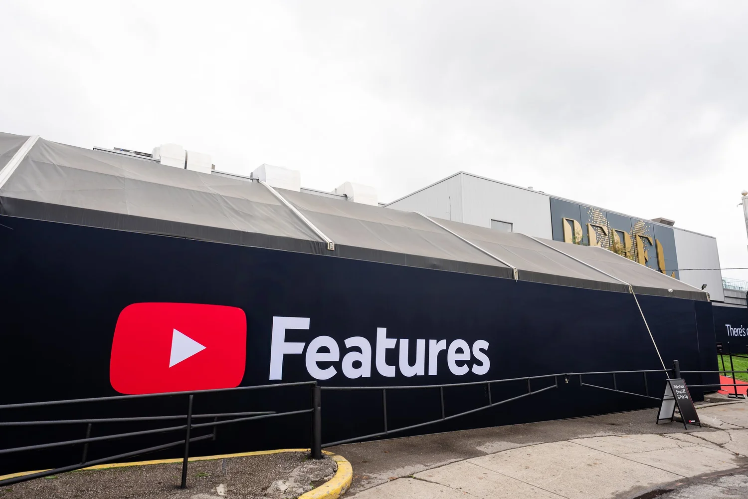 Venue exterior at YouTube Features 2025, photographed by Uptown Media
