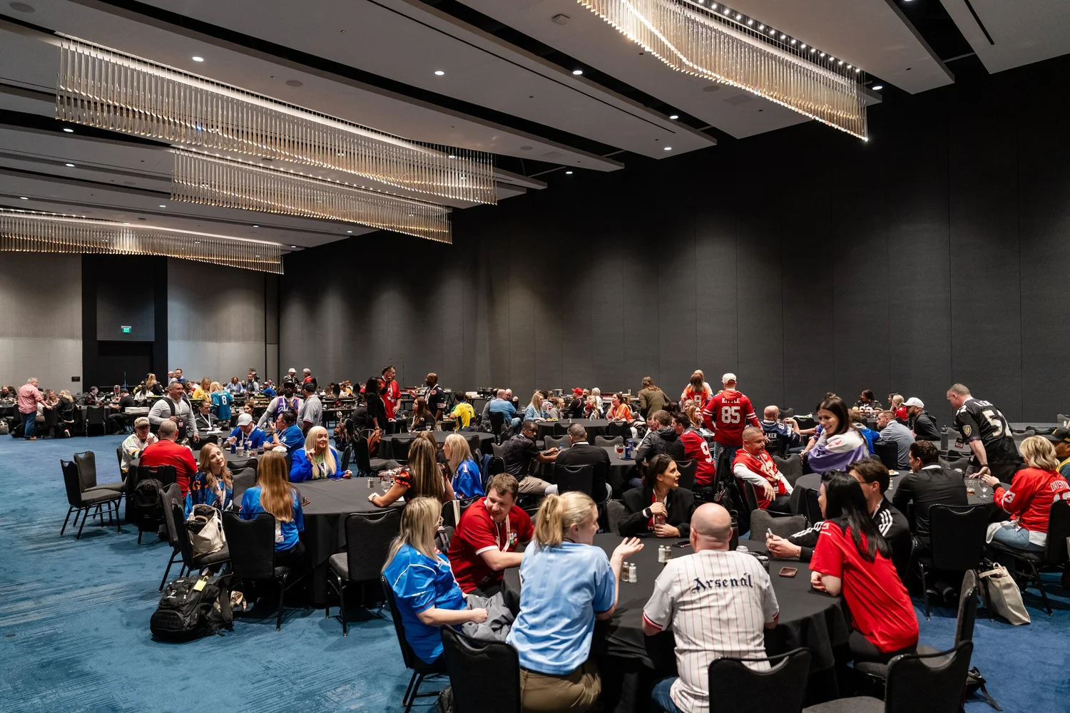 Attendee lunch at Topgolf Maker 2026, photographed by Uptown Media