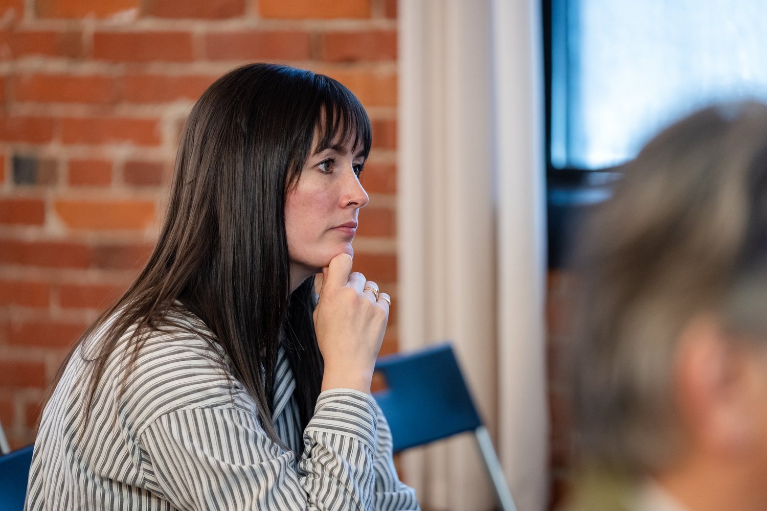 Attentive guest at Toronto Tech Week, photographed by Uptown Media