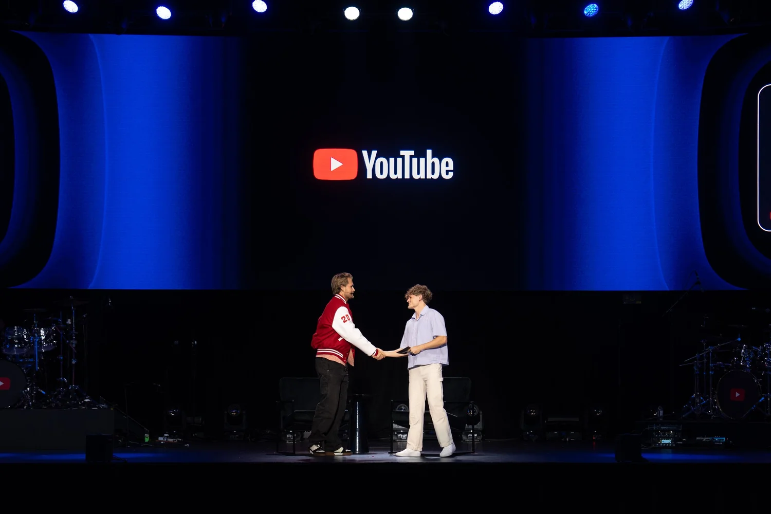 Stage greeting at YouTube Features 2025, photographed by Uptown Media
