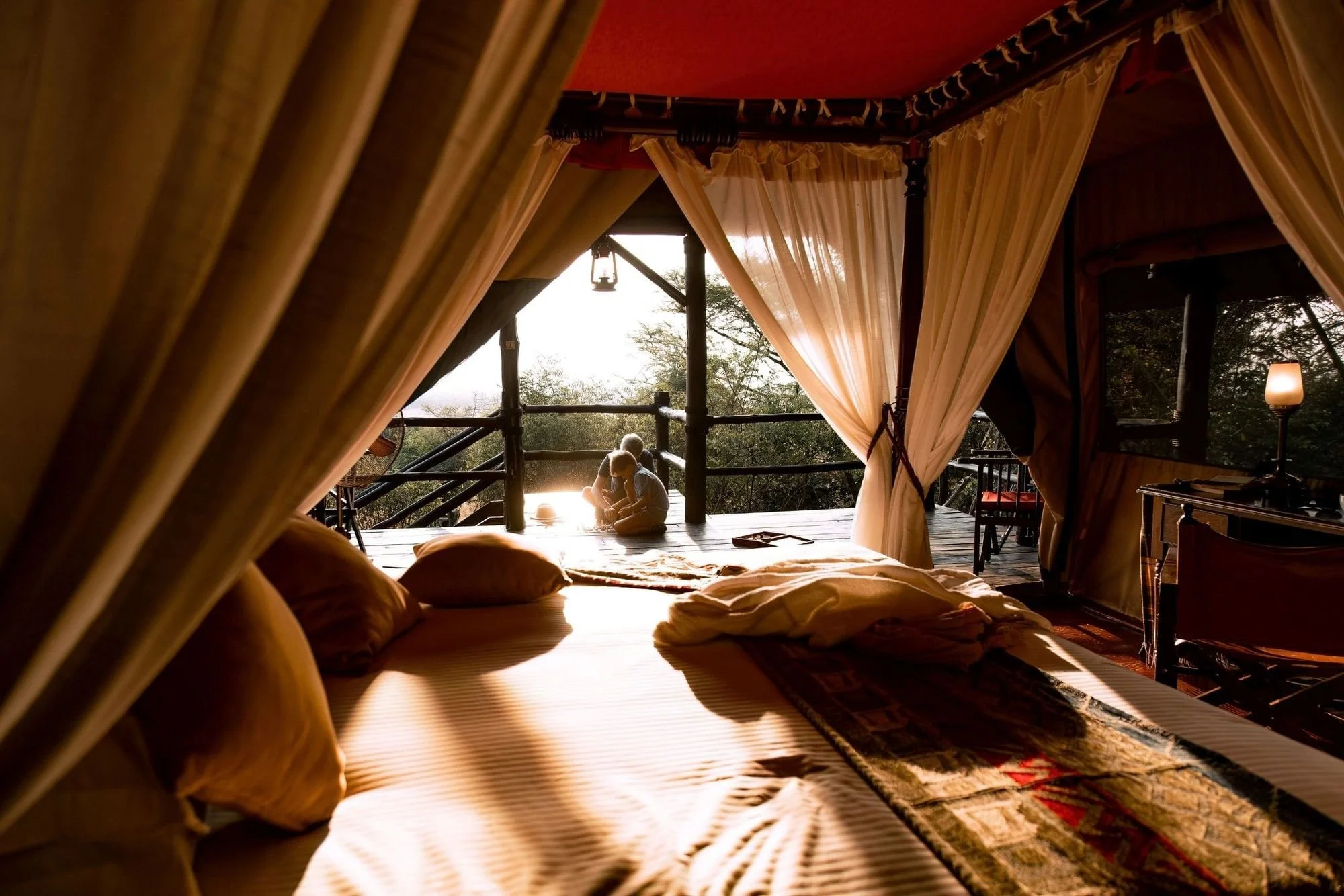 Tents overlooking Grumeti