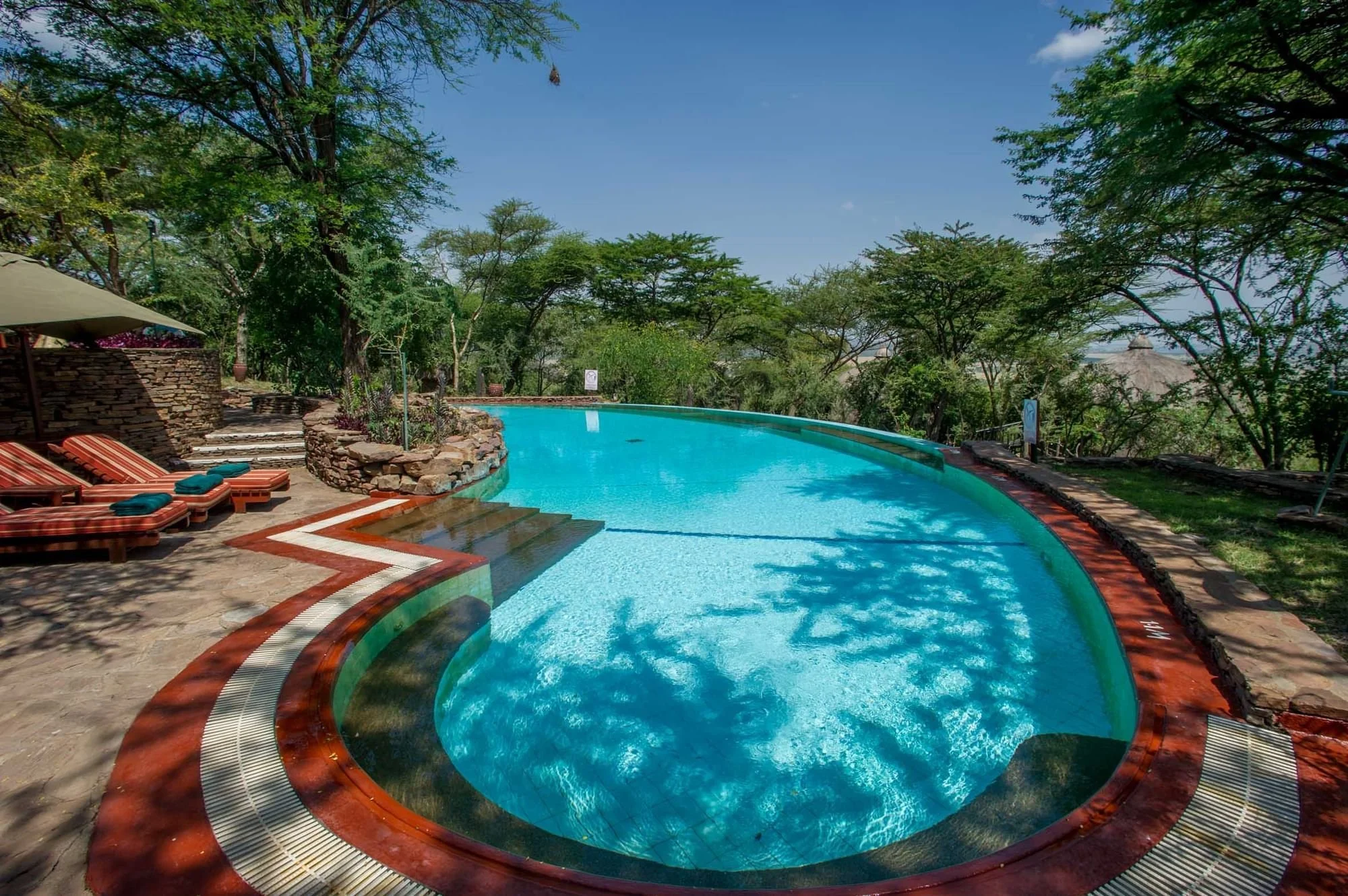 Pool overlooking plains