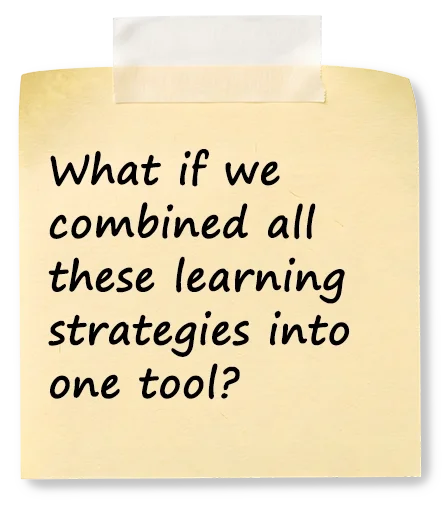 What if we combined these learning strategies into one tool?