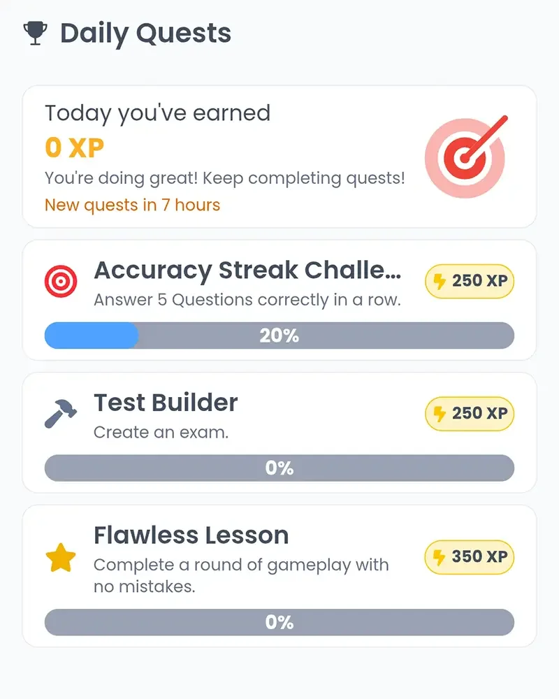 Ollivate Daily Quests screen