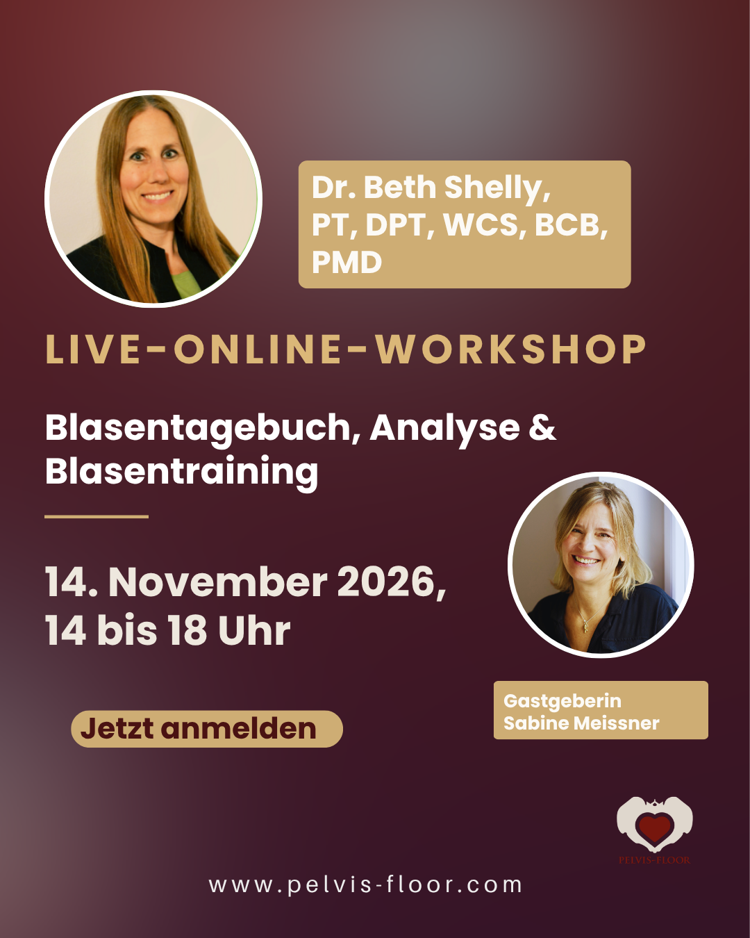Dr. Beth Shelly, Expert Webinar zur erweiterten Blasentagebuch-Analyse