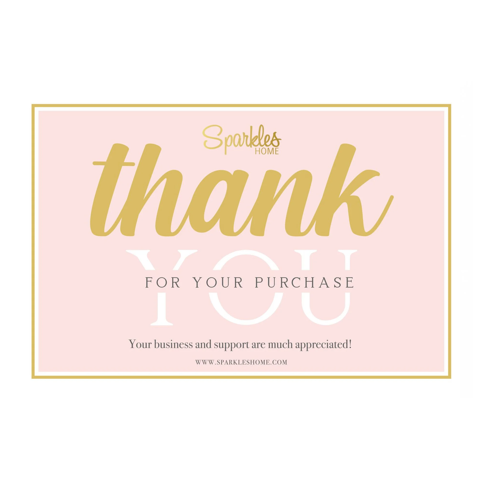 Sparkles Thank You Card