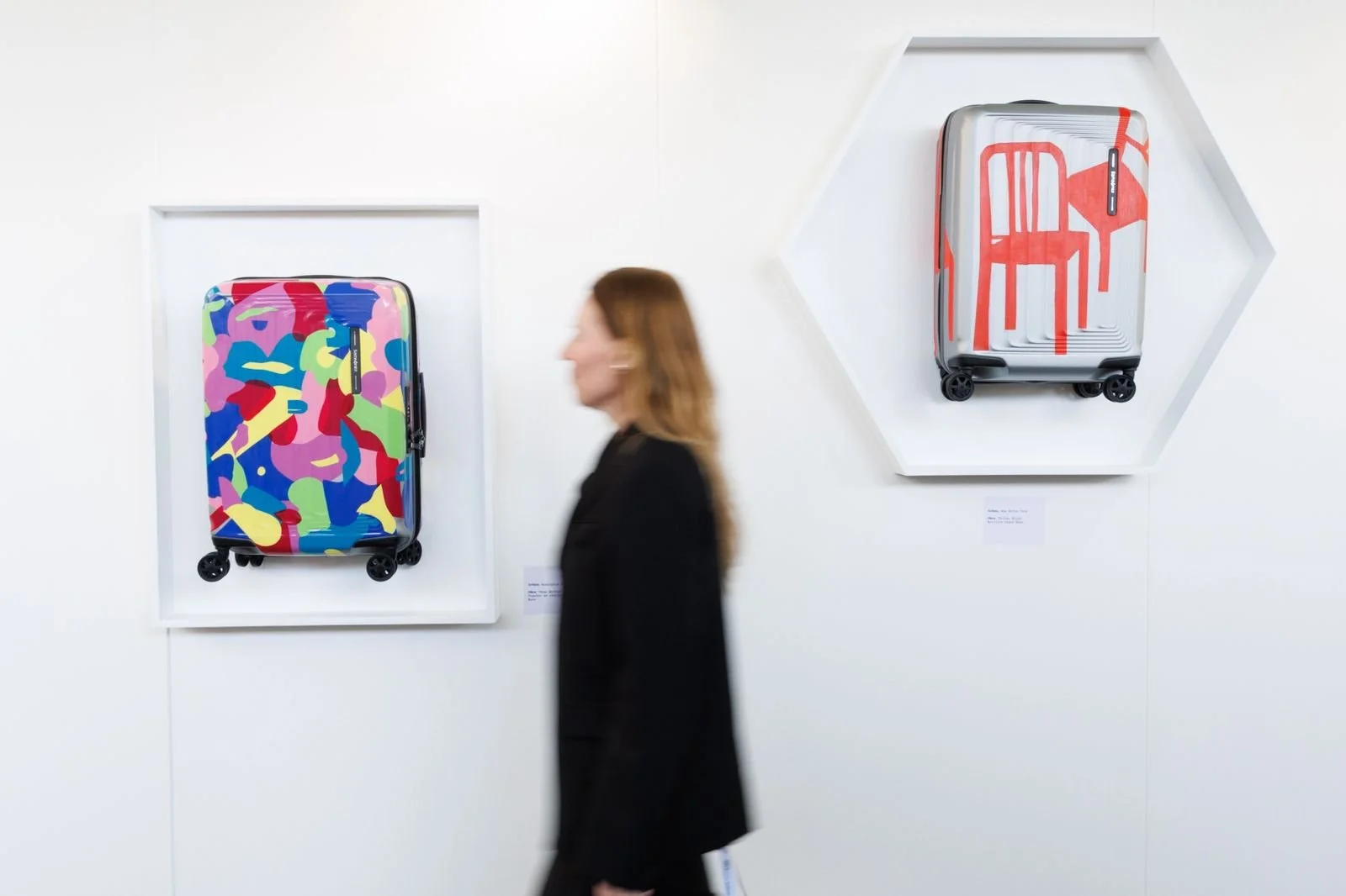 Home Within by Anastasia Shi installed with other Samsonite NUON artist interventions at BADA México 2026