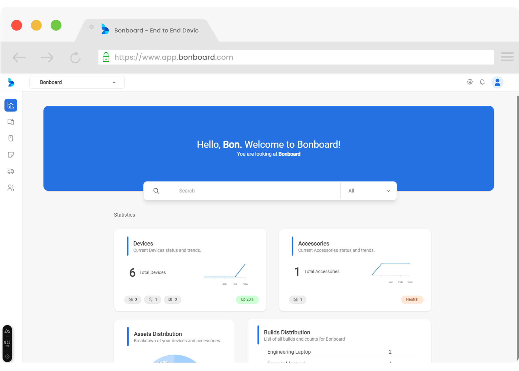 Bonboard Dashboard Overview