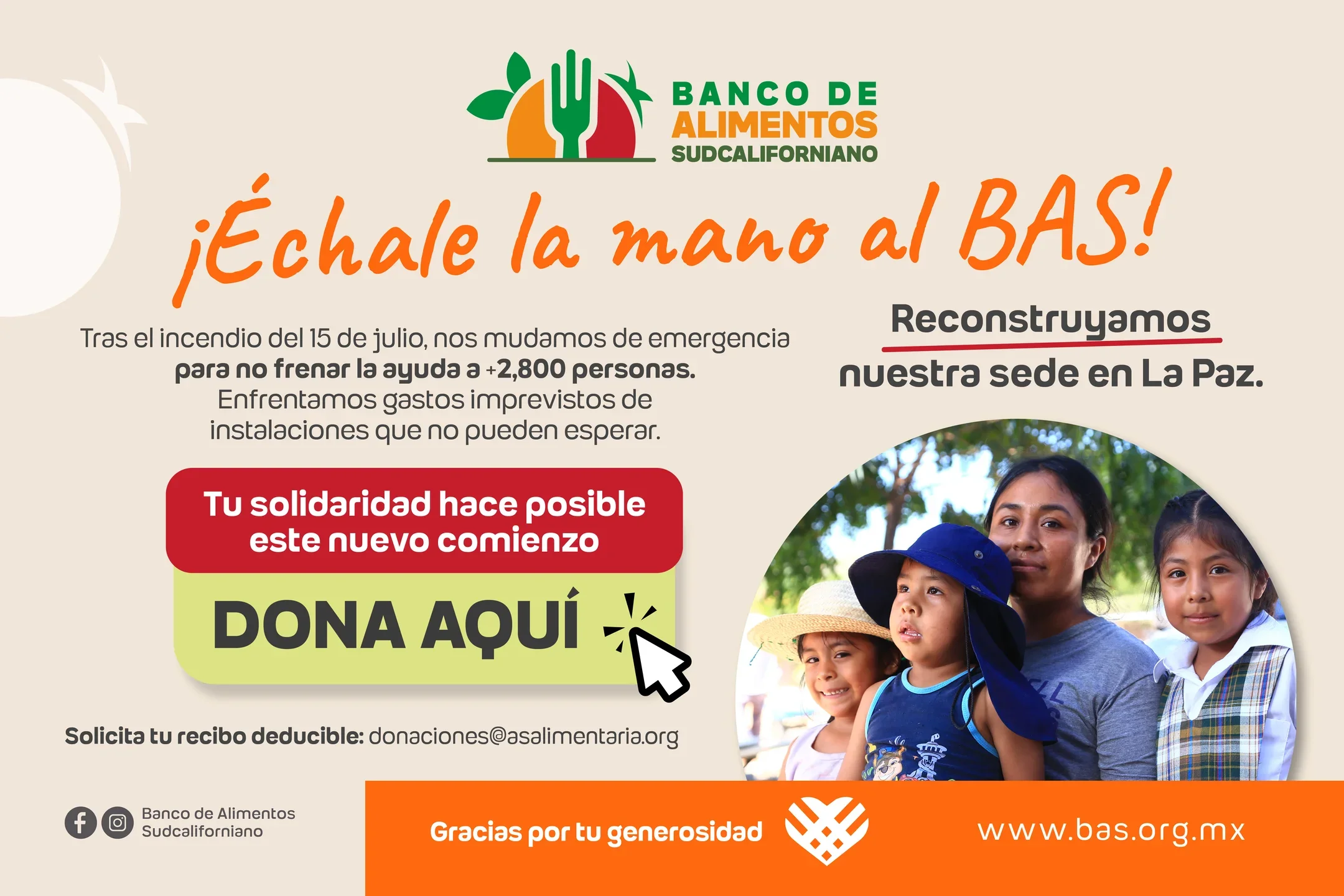 Apoya al Banco de Alimentos