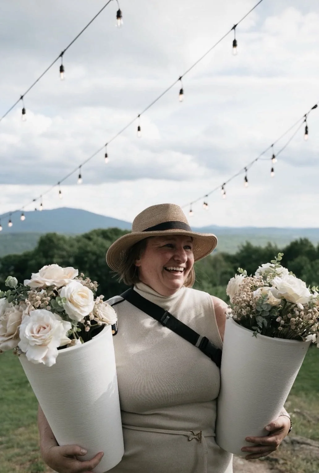 Danielle McFarland at a wedding