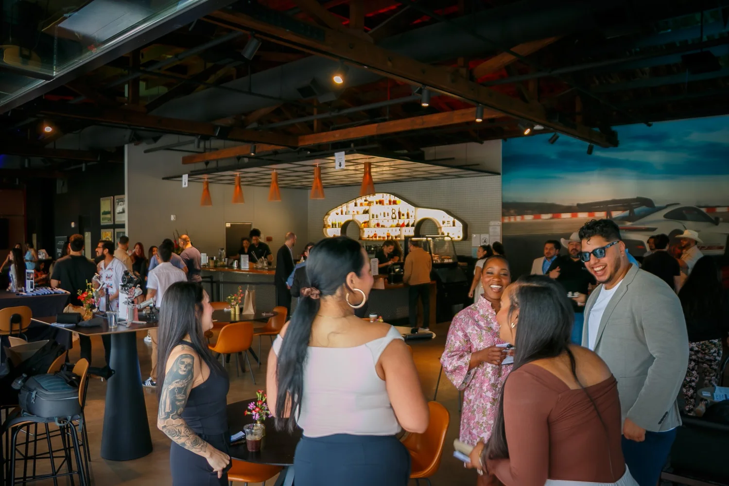 Guests connecting at Coffee & Houses