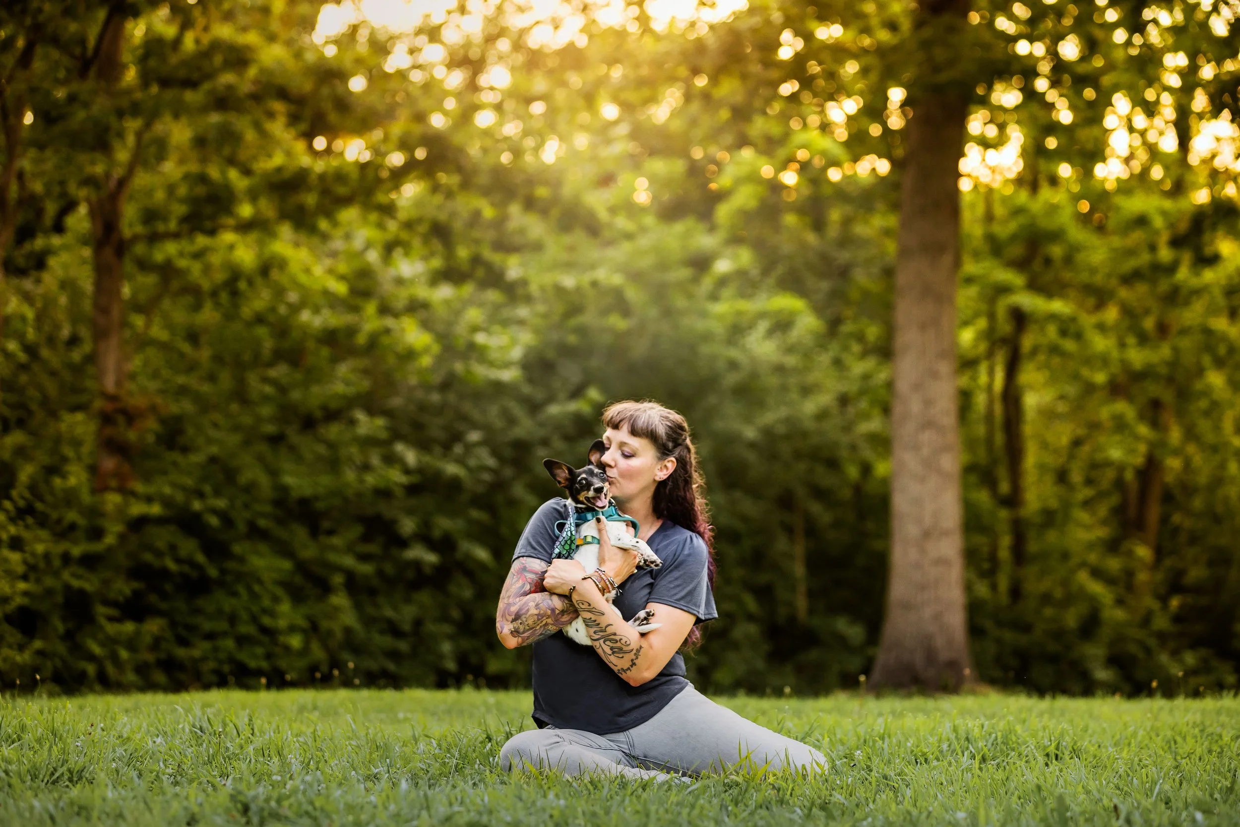 Justus dancing with a dog — the spirit of the While We're Here retreat