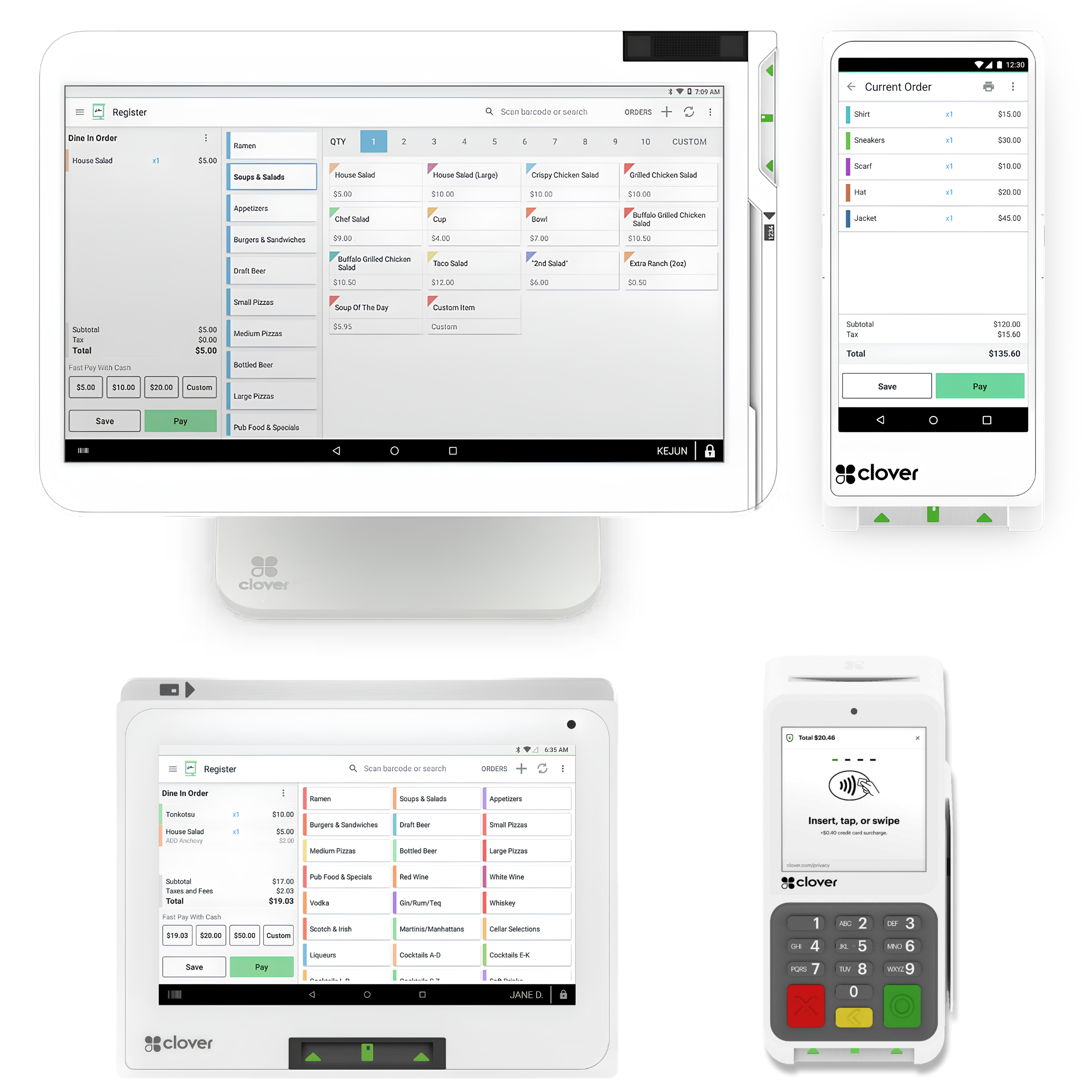 Clover POS equipment lineup available through the Limelight Payments placement program