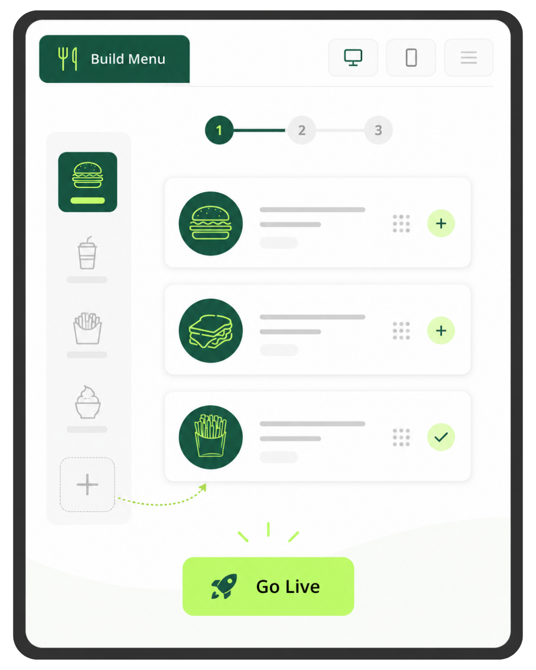 Clover online ordering menu setup for restaurants