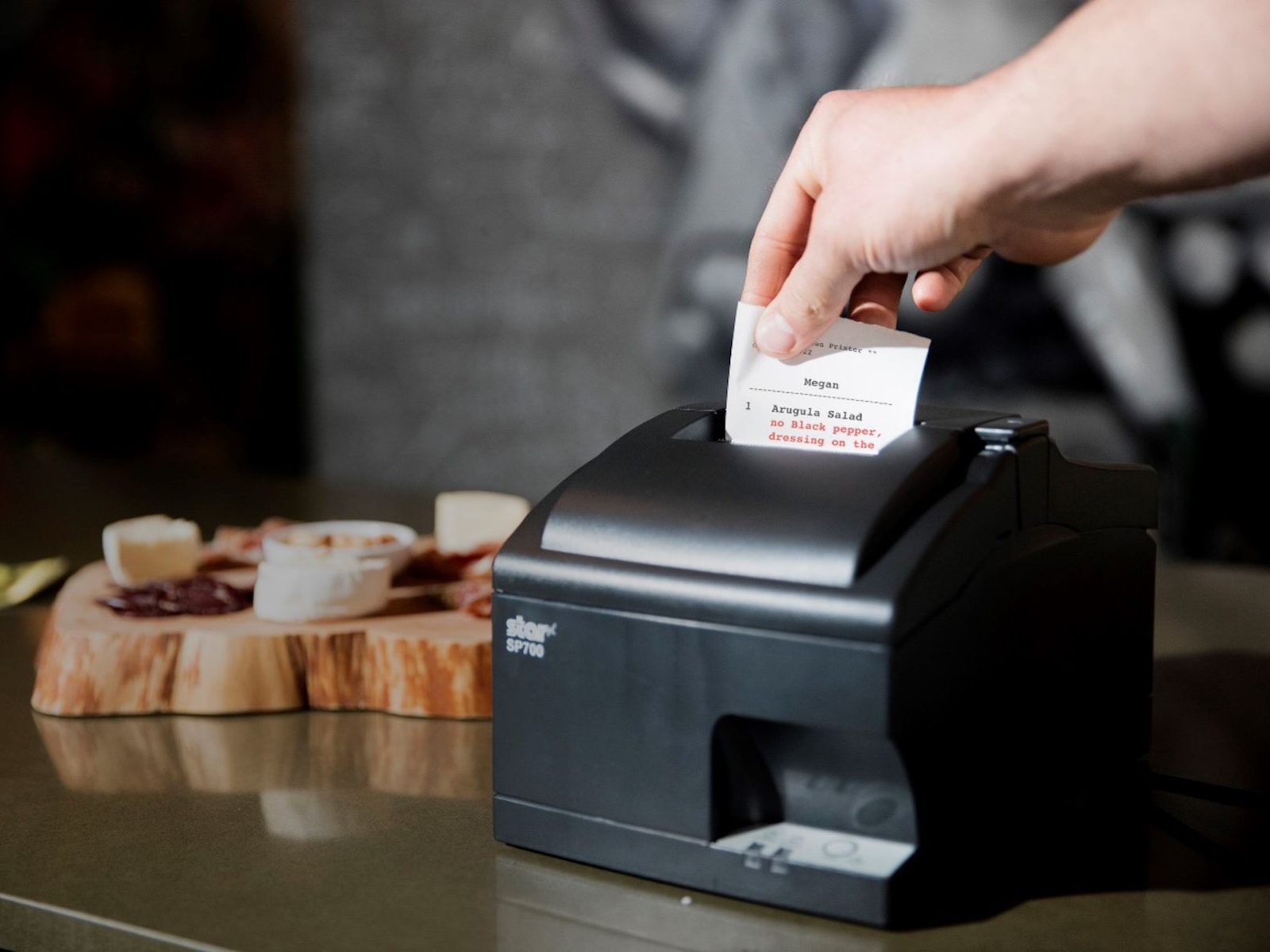Star kitchen printer printing restaurant ticket