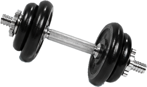 A loaded dumbbell