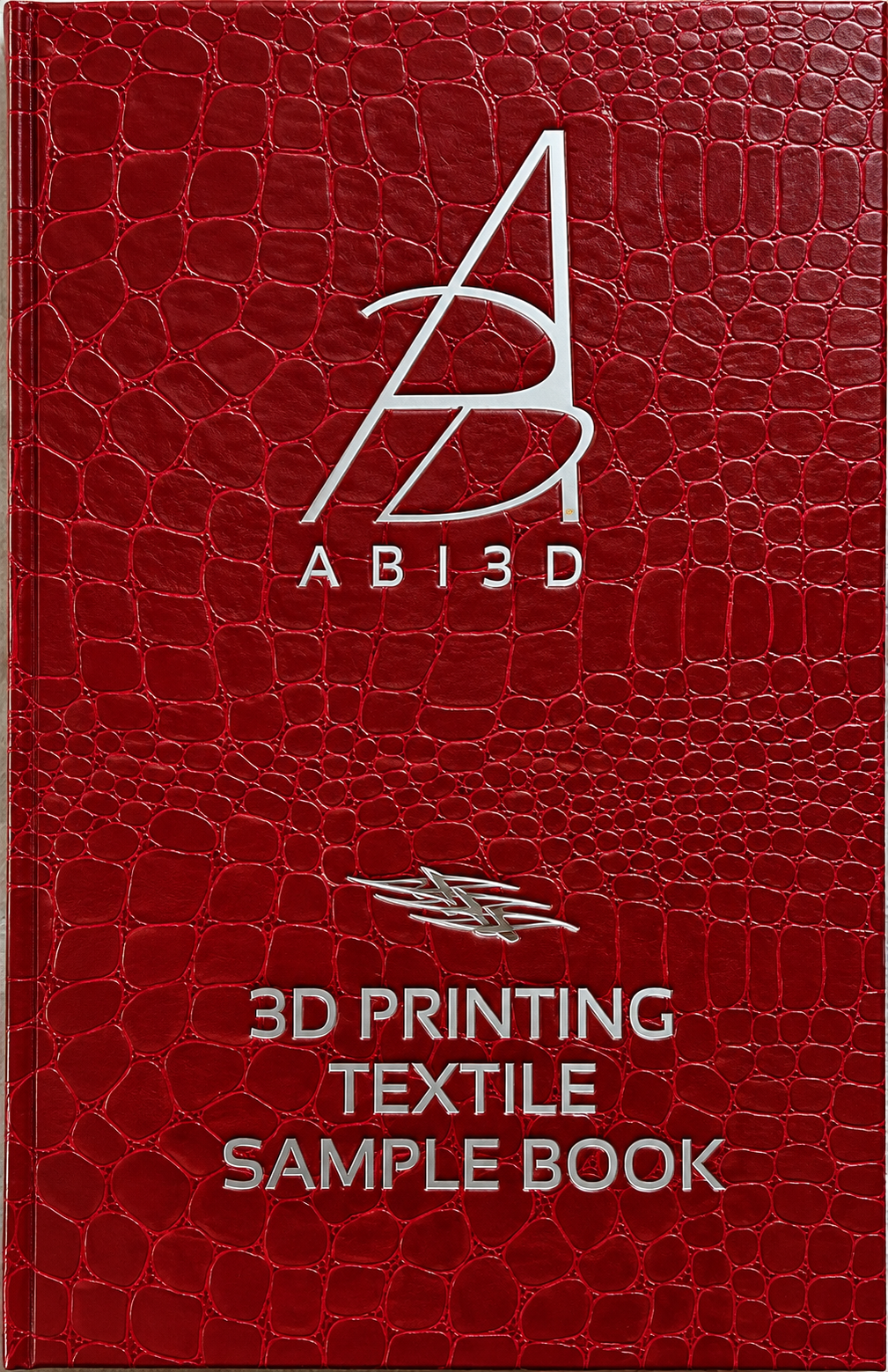 Red ABI3D 3D printed fabric sample book