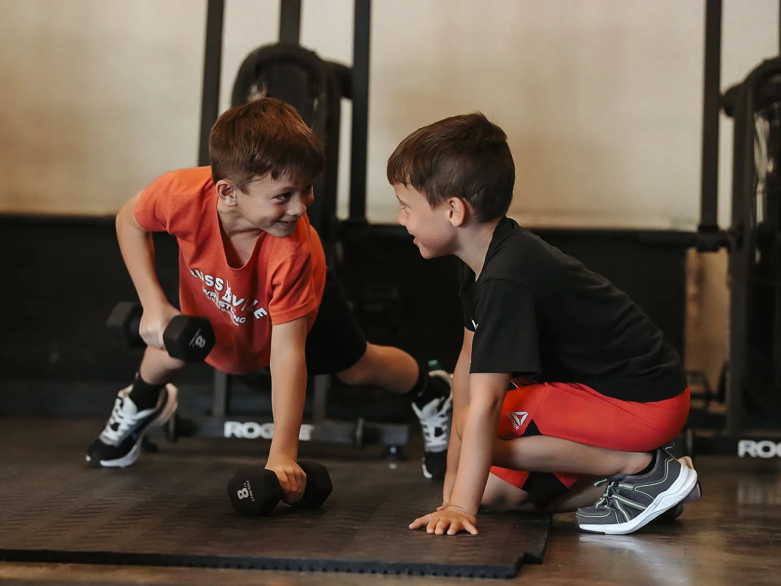 CFT Kids class training on the mat