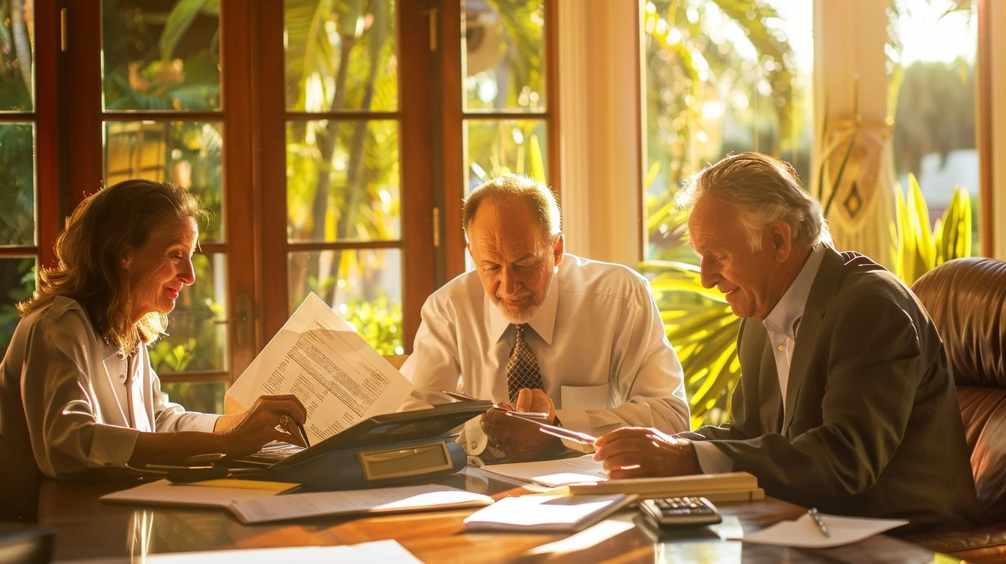 Discreet, court-ready inheritance appraisal meeting in Riverside — executor, heir, appraiser, estate files and valuation notes