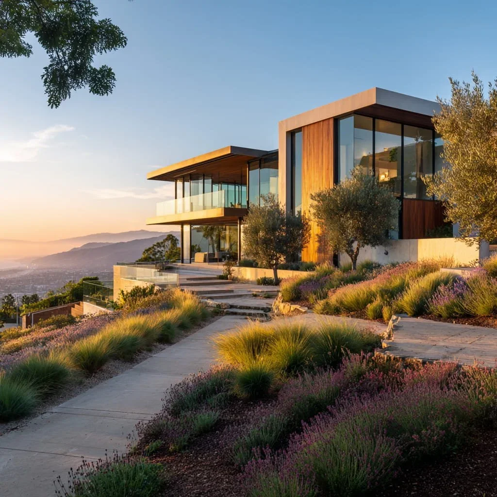 Contemporary Santa Monica home in warm coastal light