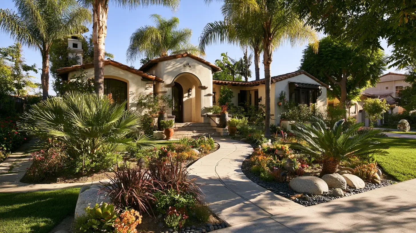 An established North Hollywood family home in bright daylight, representing the marital property whose value must be determined for division.