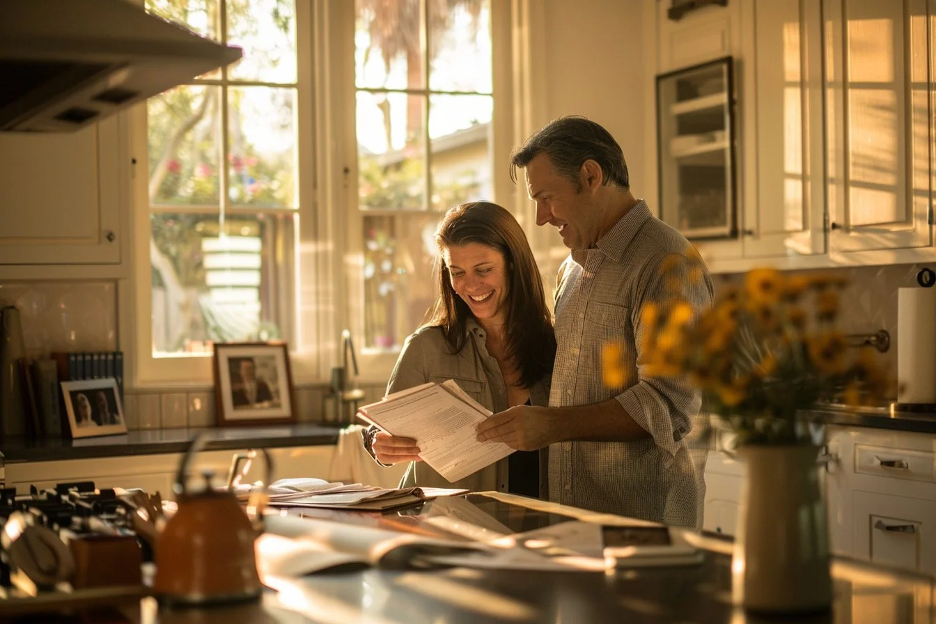 Inheritance home appraisal in Riverside Wood Streets with heir, executor, and appraiser reviewing documents