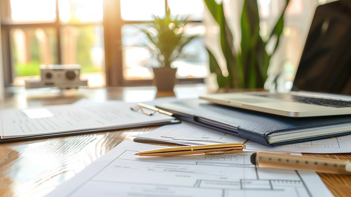 Professional probate appraisal workspace with court-ready estate valuation documents, California probate forms, and Venice Beach property reports for executor support
