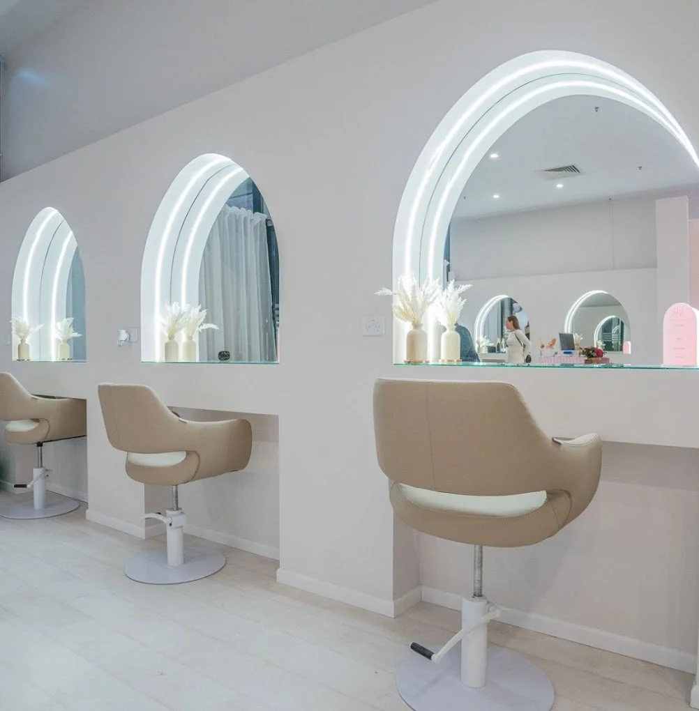 Commercial electrical and lighting work completed by BESS in a hair salon