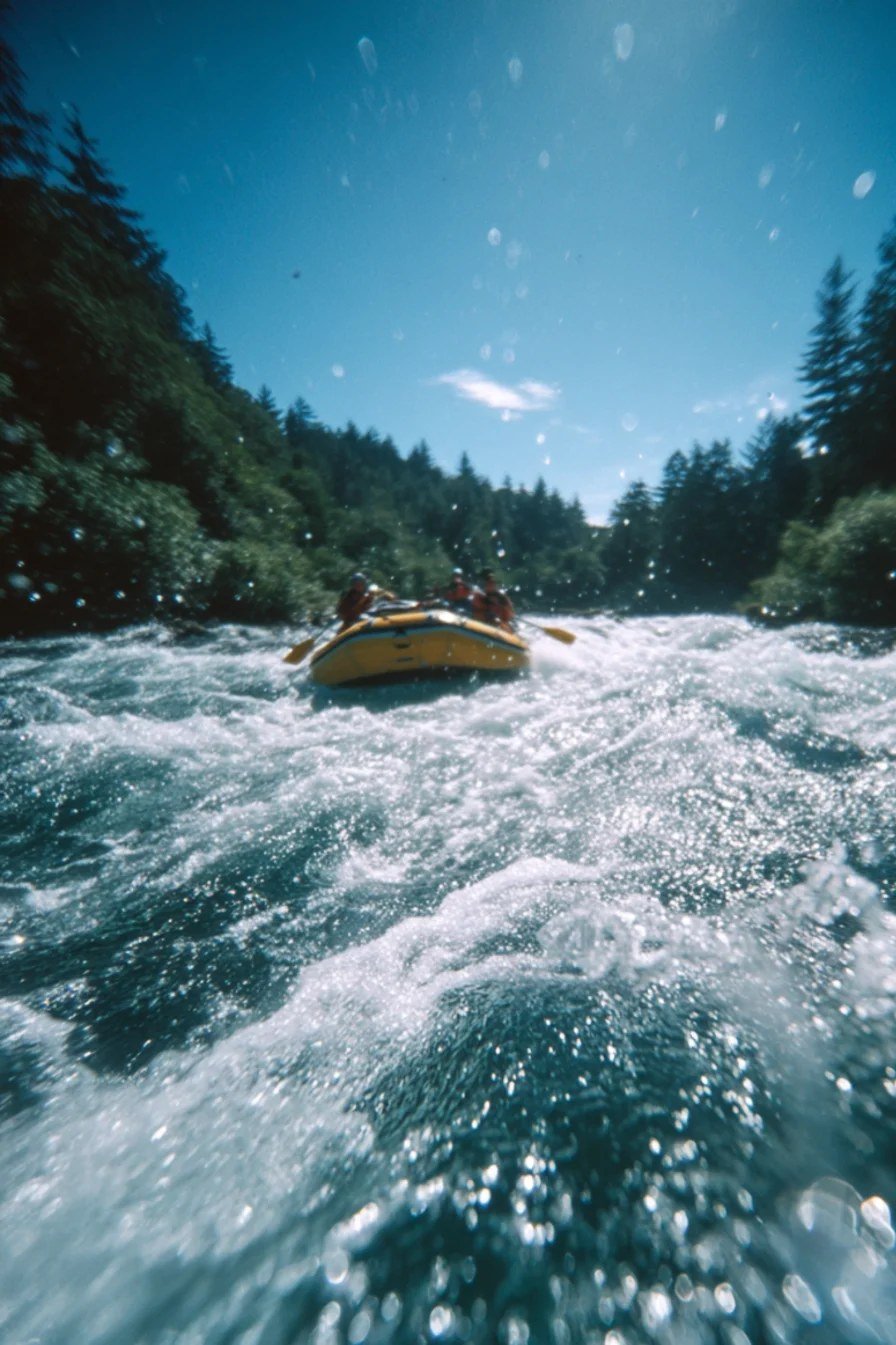 Rafting white water on the McKenzie River