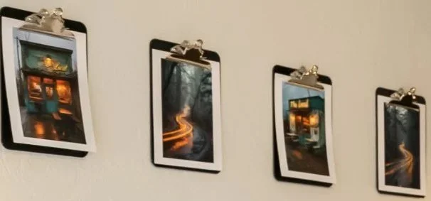 The art wall in room 101
