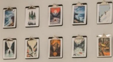 The art wall in room 105