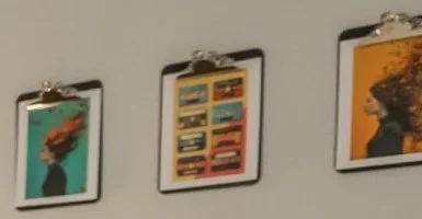 The art wall in room 104