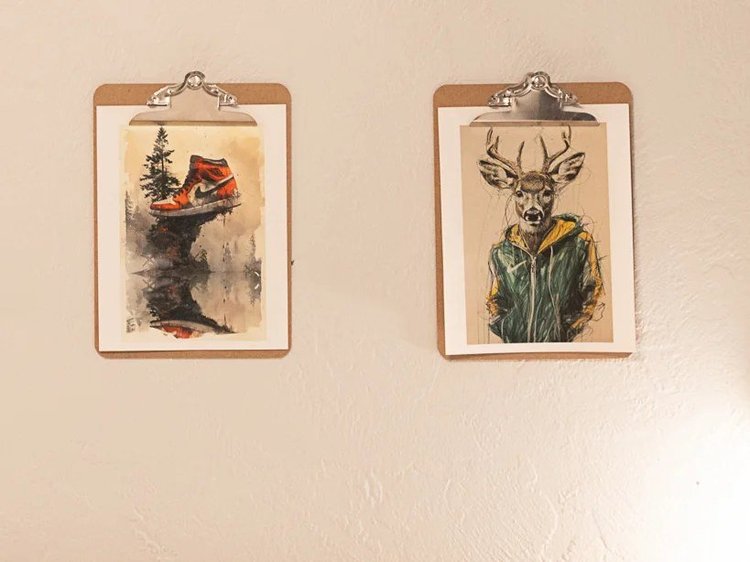 The art wall in room 202