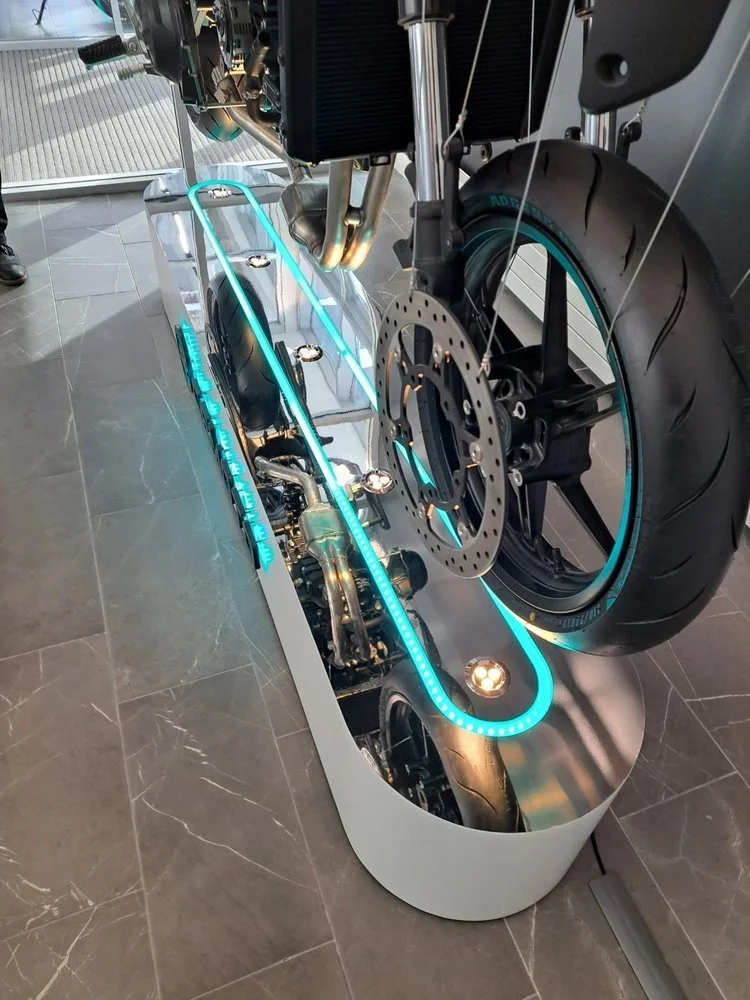 Project: CFMOTO Exploded Motorcycle + Branded Platform