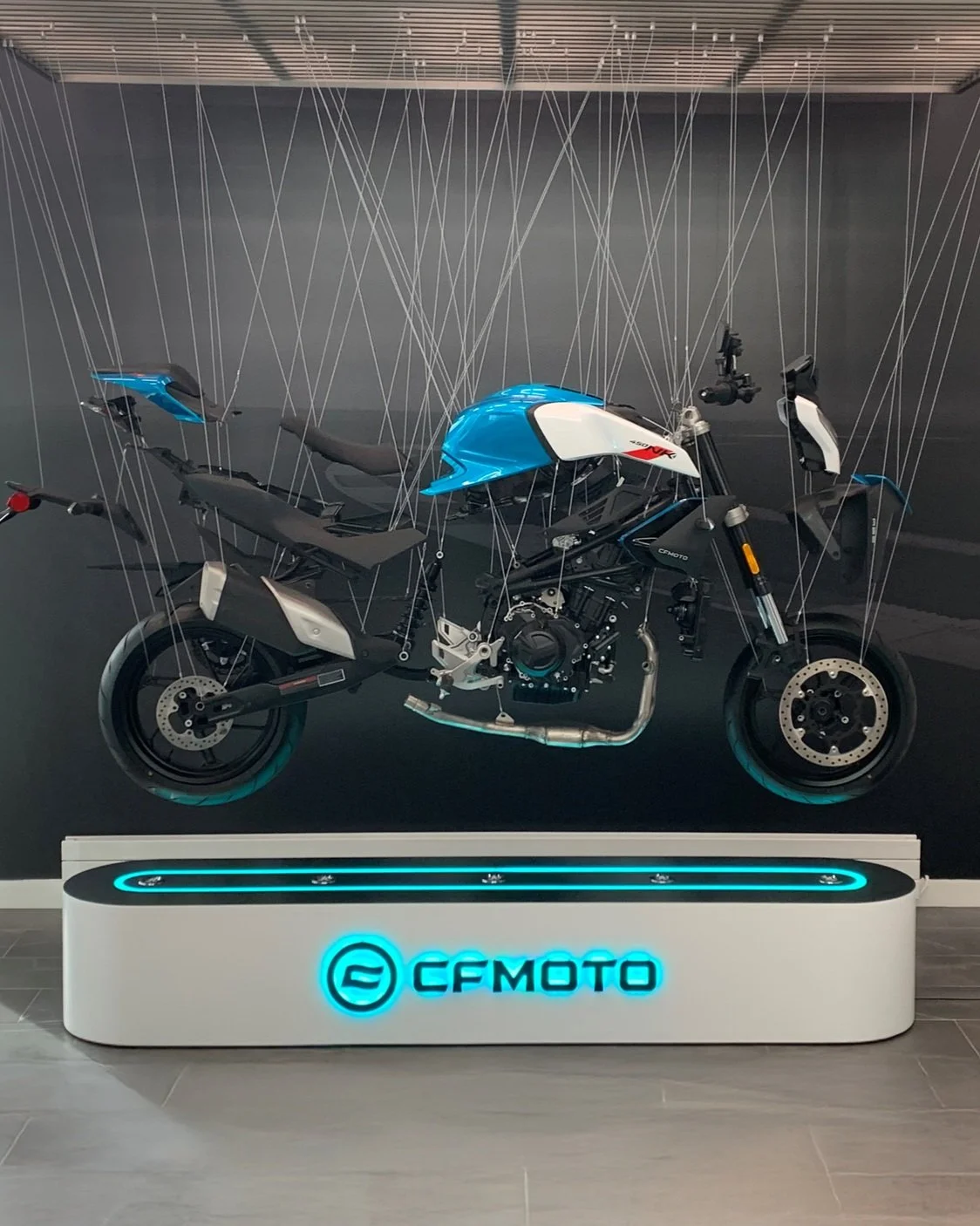 Project: CFMOTO Exploded Motorcycle + Branded Platform