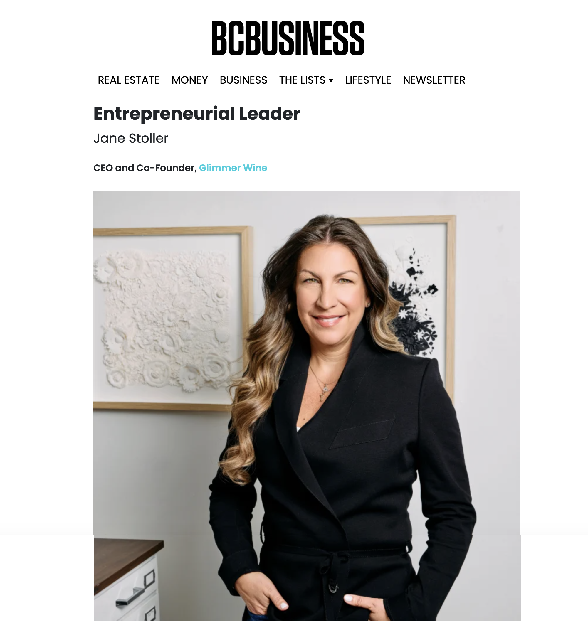 Jane named BC Business Entrepreneurial Woman of the Year