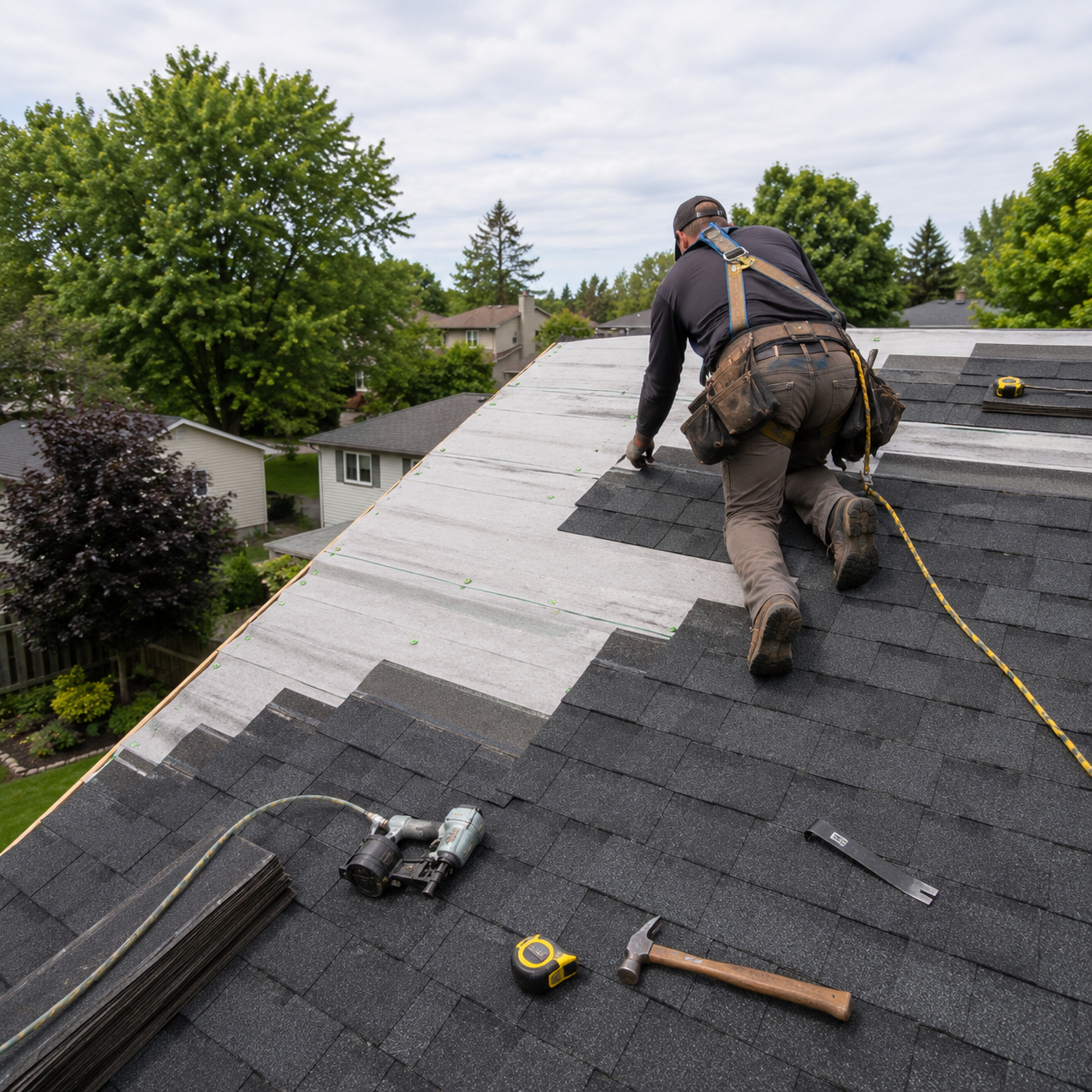 Roof repair by Peace of Mind Exteriors
