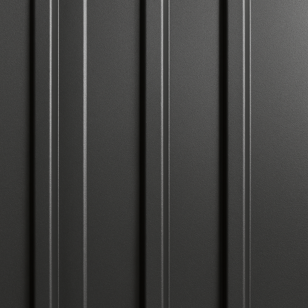 Illustrative view of standing seam metal