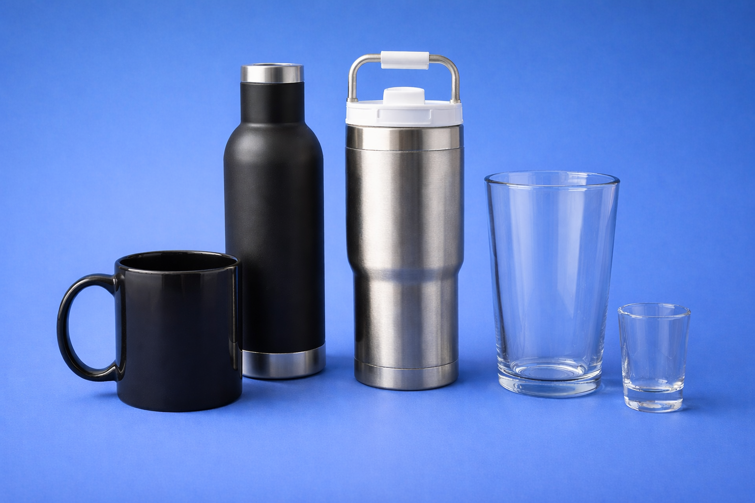 Branded drinkware and promotional tumblers